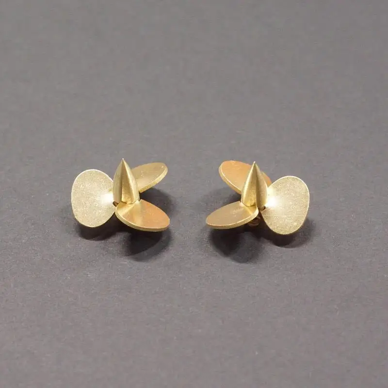 15.5mm 16.5mm 3 Blade Copper Propeller 1/350 RC Ship CW CCW Pair