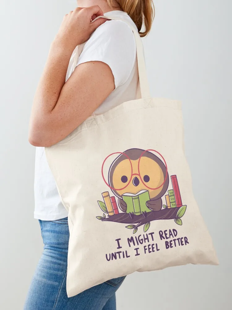 Reading Owl Tote Bag tote bag men shopping cart bags Customizable tote bag
