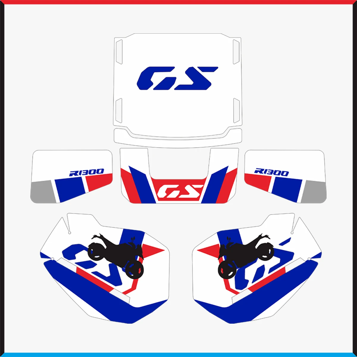 

For R 1300 GS R1300GS Trunk Luggage Panniers Side Top Cases Suitcase Protector Stickers Decals 2024 2023
