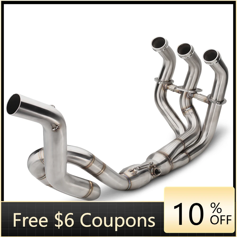 

STLF For MT09 FZ09 XSR900 2014-2020 Motorcycle Exhaust System Modify Stainless Roundabout Lengthen Front Header Pipe 51mm Tube