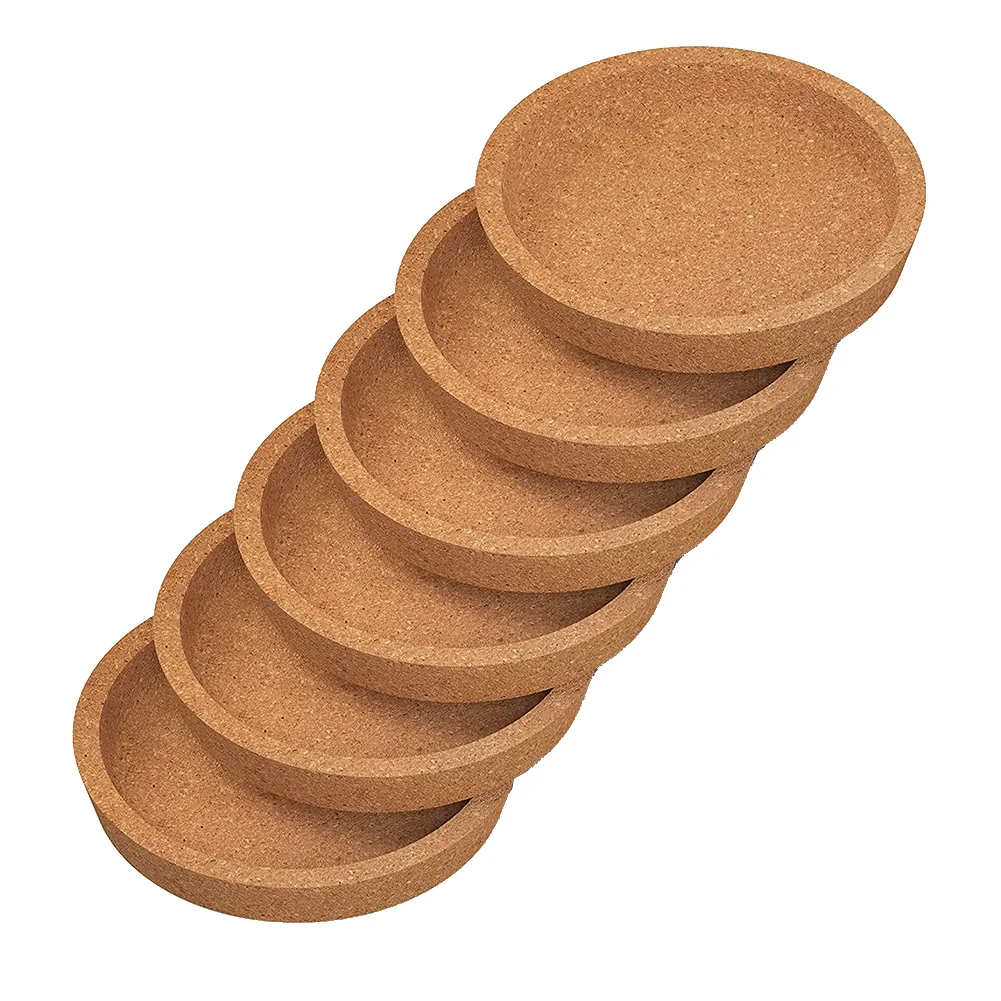 6 Pack Cork Coasters 4 Inch Absorbent Heat Resistant Round Cork Coasters for Most Kind of Mugs in Office or Home