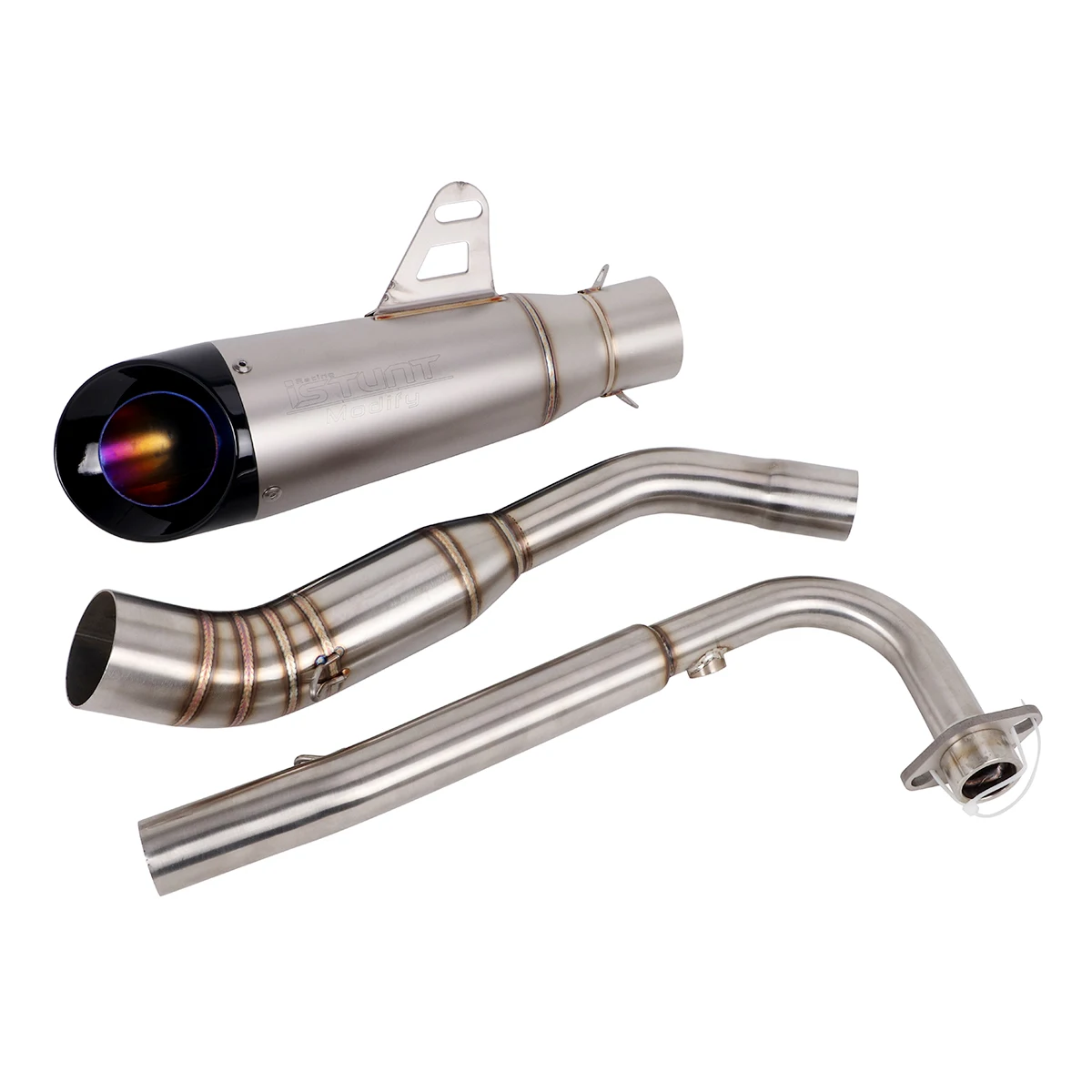For Kawasaki Z125 Pro 2018-2025 Kawasaki Z125 2015-2018 Motorcycle Exhaust Front Link Pipe Escape Full System view 2