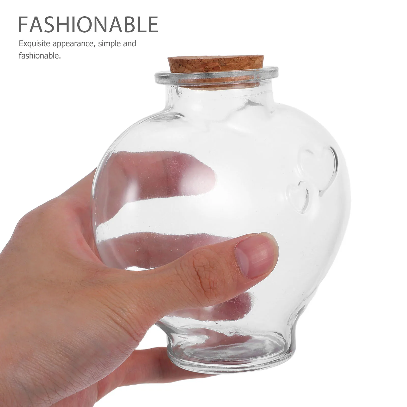 

3Pcs Glass Wedding Sand Ceremony Bottles Cork Stoppers Heart Shape Keepsake Jars Unity Symbol Decorative Mini Vials