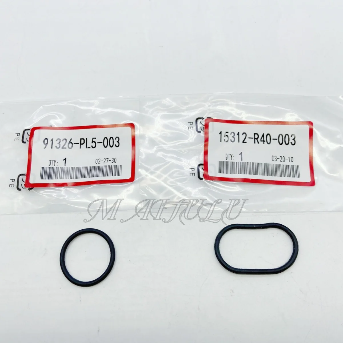A Pair of 15312-R40-A01 91326-PL5-003 Oil Filter O-Ring for Honda Accord Civic Odyssey 2.4L Oil Filter Seat Rubber Ring Set 6