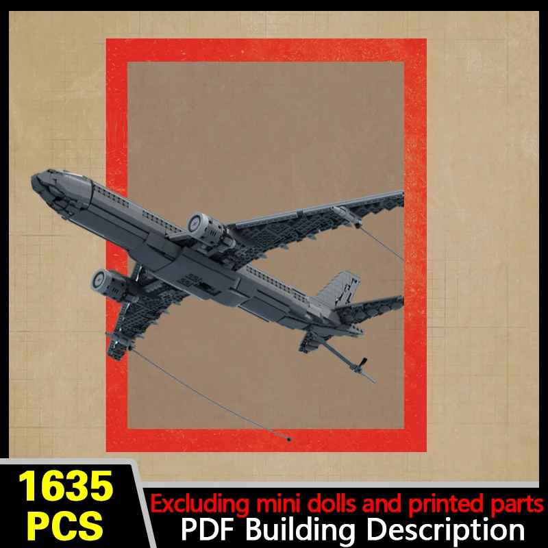 A330 Multi-Role Tanker Transport Model MOC Building Bricks War Equipment Modular Technology Gifts Holiday Assemble Toys Suit