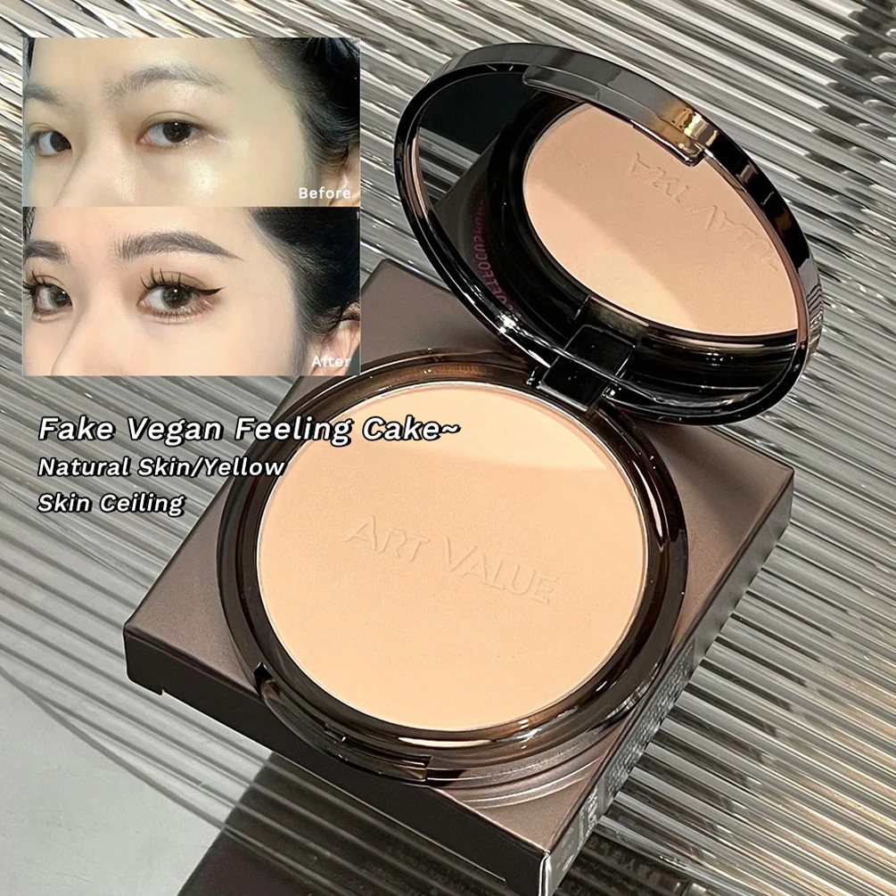 3 Colors Make Up Face Pressed Powder Long Lasting Oil Control Face Foundation Waterproof Face Powder Brighten Skin Concealer