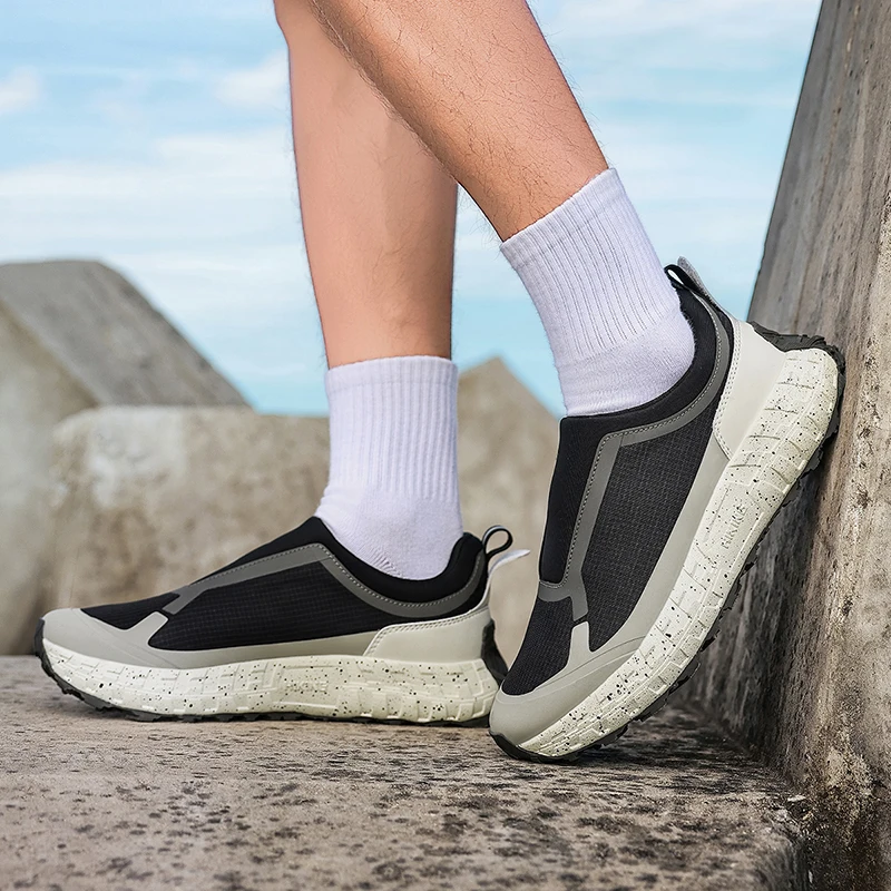 รองเท้ากีฬากลางแจ้งแบบมีเบาะรองรับ, พื้นรองเท้าด้านในแบบเทค, เดินป่าได้อย่างง่ายดาย บุซับในให้ความอบอุ่น