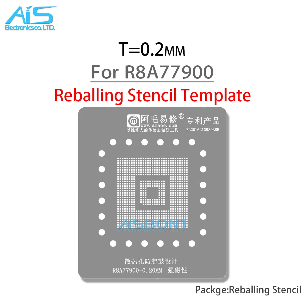 BGA Reballing Stencil Template For R8A77900 Electronic Control Unit ECU Car computer chip Positioning Plate Plant tin net