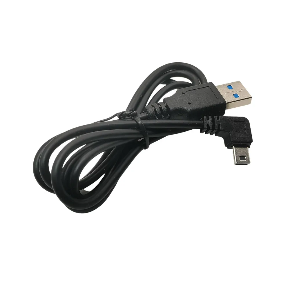 Kolanko 90 stopni Mini USB linia danych prawy kolanko T-port V3 Mini Miniusb kabel ładujący 1M biały czarny