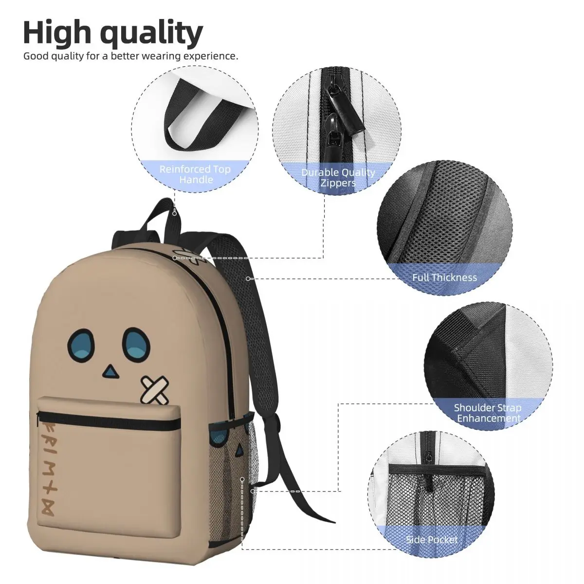 Hololive Production Fictitious Virtual Youtuber Vtuber Nanashi Mumei Mascot Backpack BookBag School Bag Computer Shoulder Bags