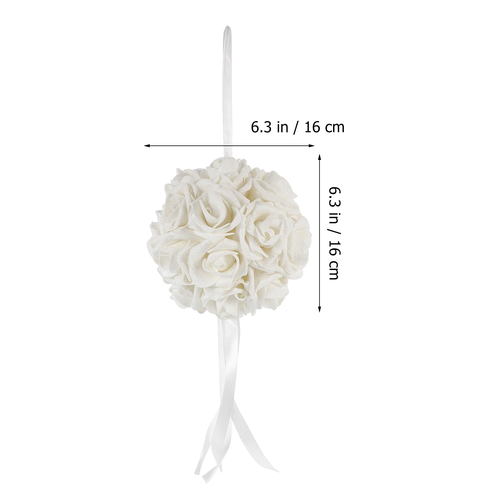 

Artificial Rose Ball Wedding Decorations White Foam Flowers nament Romantic Color Design Exquisite Stylish Layout Anniversary