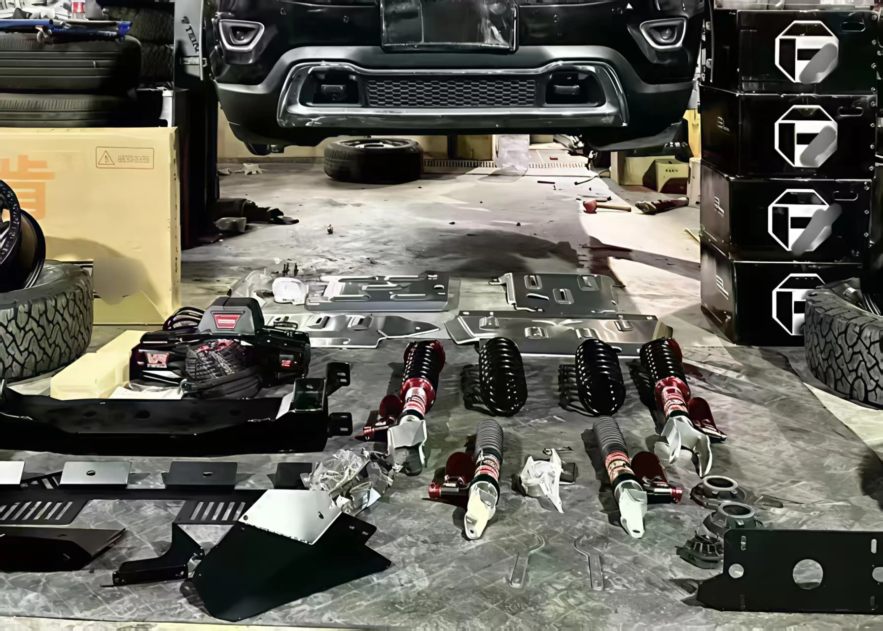 For Wrangler Dual-Circuit Bidirectional Adjustable Nitrogen Shock Absorber 2-3.5 Inch Lift Kit Body Control Fits All Roads
