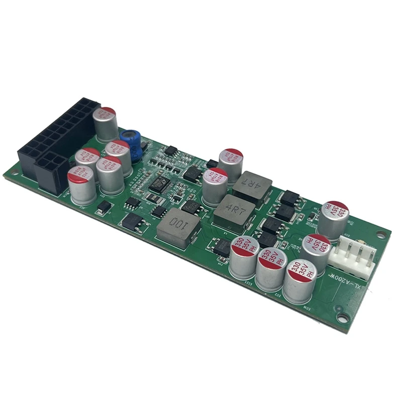 New 24pin ATX Wide Voltage 12V 200W DC to ATX Mini PC Host Silent Fanless Power Supply Module