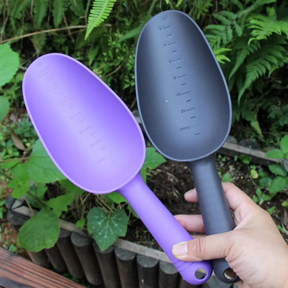 2Pcs Plastic Soil Shovels Gardening Tool Small Lightweight Shovel for Planting Digging Transplanting Seedlings and Weeding