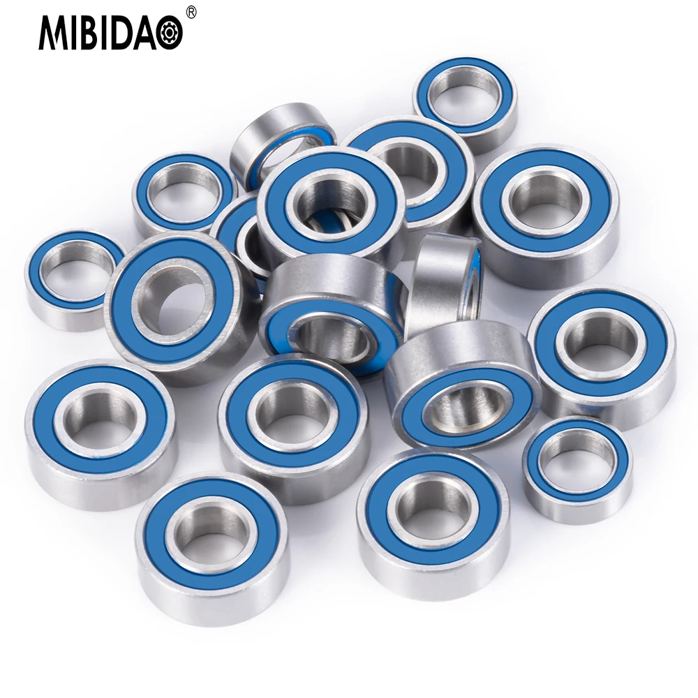 

MIBIDAO 5*11*4mm 5*8*2.5mm Rubber Sealed Ball Bearing Kit for 1/10 RC Car TAMIYA HotShot 58391 Upgrades Accessories