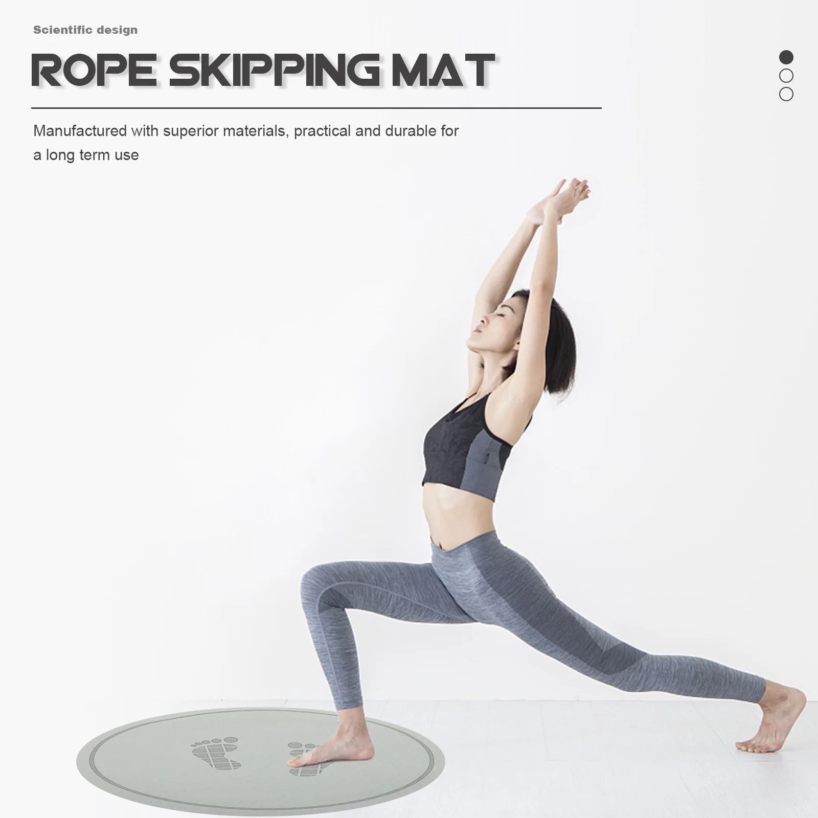 

Skipping Mat Household Multi-Function Portable Quiet Fitness Training Sports Workout Exercise Pad Multi-Function Skipping Mat