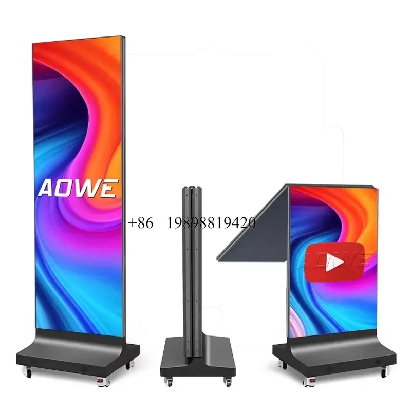 Wmwmnu for P1.86 P2 P2.5 Portable LED Display Board Foldable Indoor LED Video Wall for Poster and Banner customized product