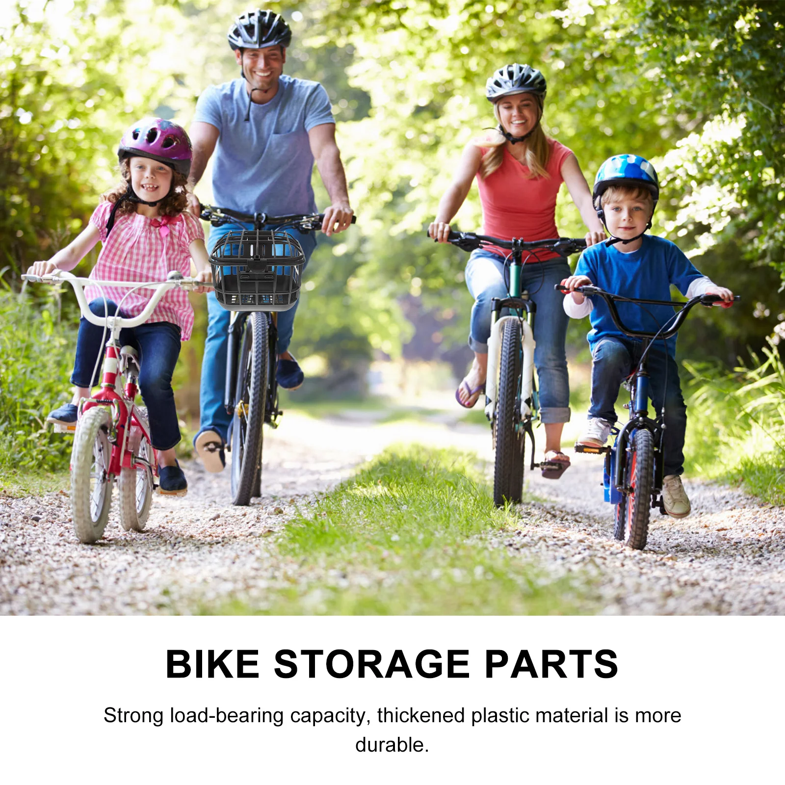

Sturdy Plastic Bike Basket Front Handlebar Storage Container Strong Load Capacity Fits Most Bicycles Cycling Accessory Kids Gift