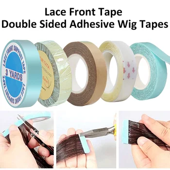 헤어 익스텐션 접착 테이프 방수 양면 레이스 가발 테이프 가발 및 헤어 익스텐션 가발 정면 3 야드