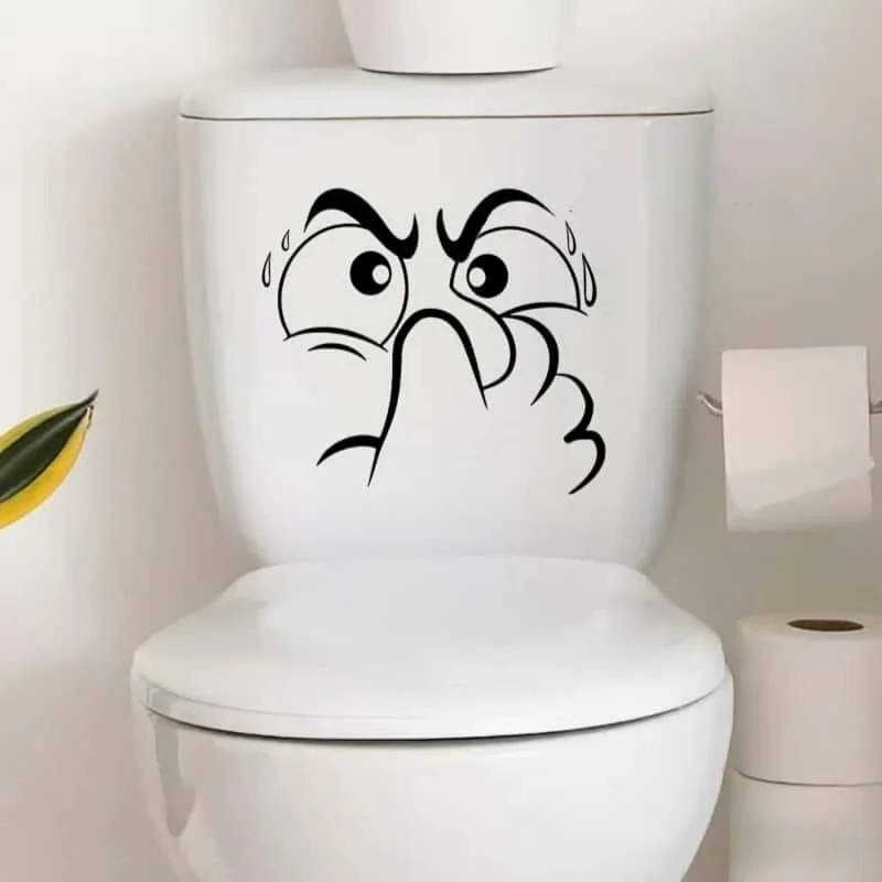 1/4 Stück lustiger Aufkleber für Toilettendeckel – selbstklebende Badezimmerdekoration mit ausdrucksstarkem Gesicht, rückstandsfreier, abnehmbarer Toilettendeckel-Aufkleber, zur Dekoration – Detail 3