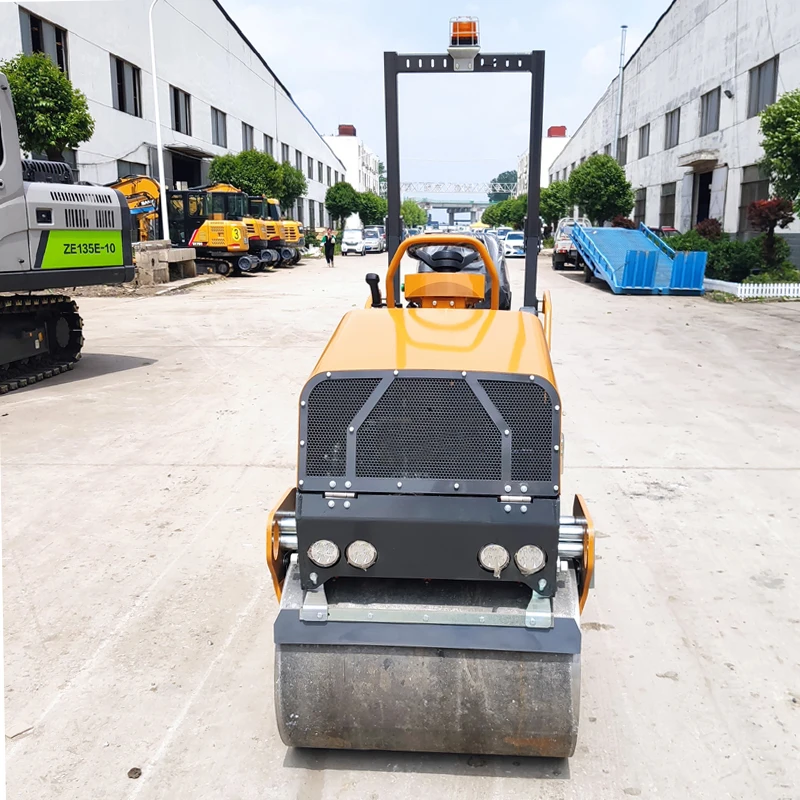 Ride-on Road Roller 2 Ton Double Drum Vibratory Compactor Hydraulic Compaction Machine For Industrial Park Paving Projects