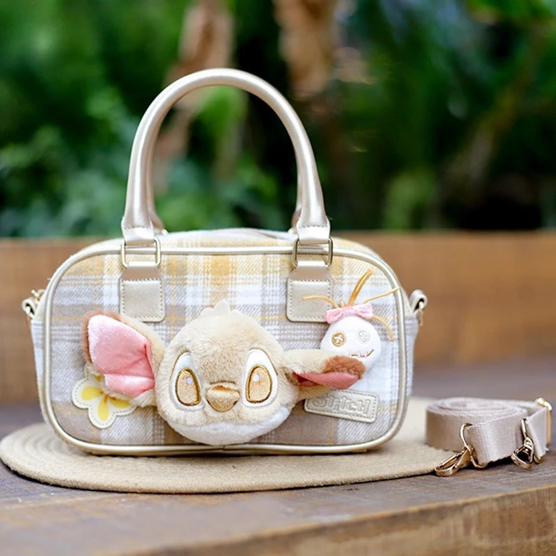 

Disney Vintage Collection Plaid Crossbody Bag with Adjustable Strap - Retro Checkered Print Handbag for Women, Casual Daily Use