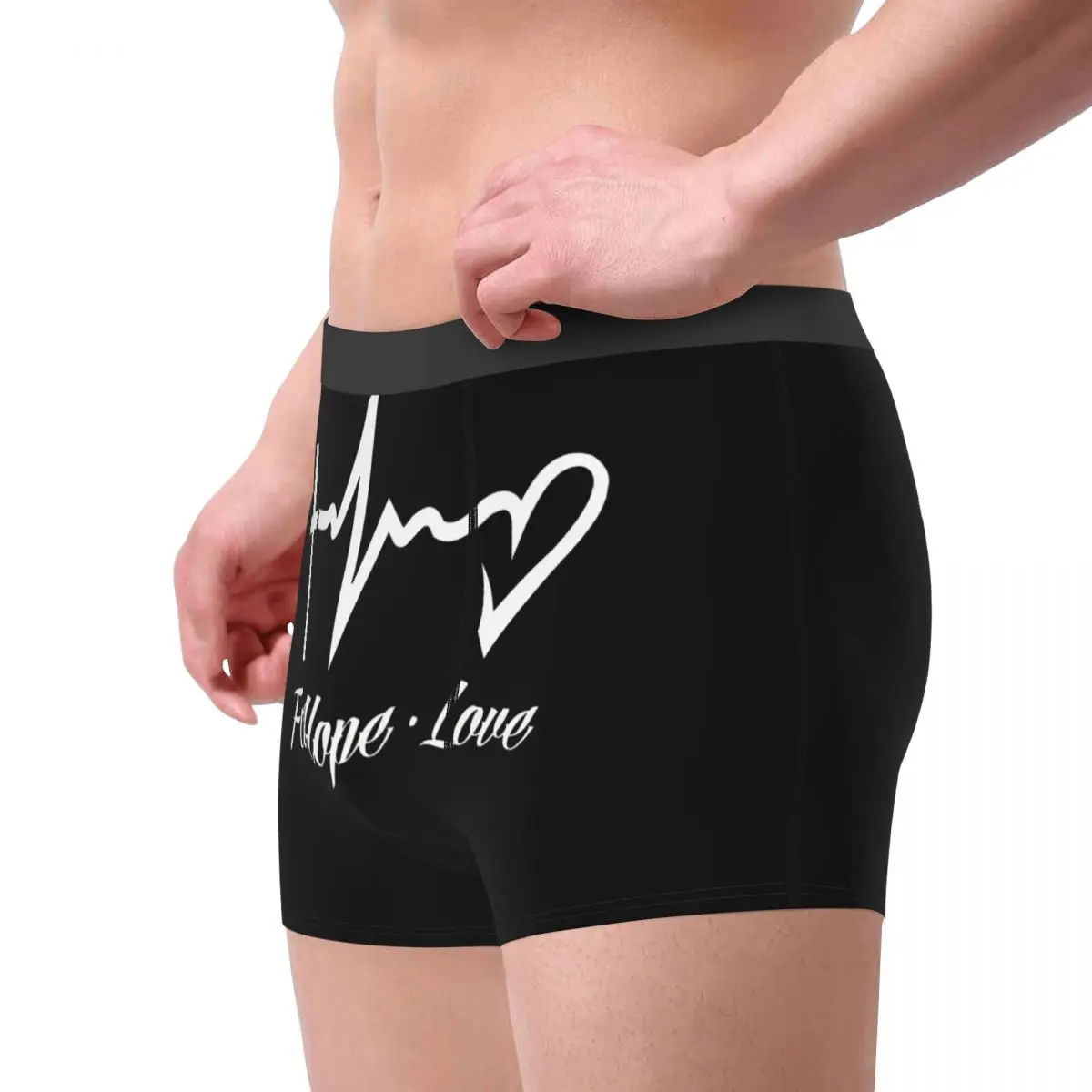 Faith Hope Love Underpants Breathbale Panties Male Underwear Print Shorts Boxer Briefs