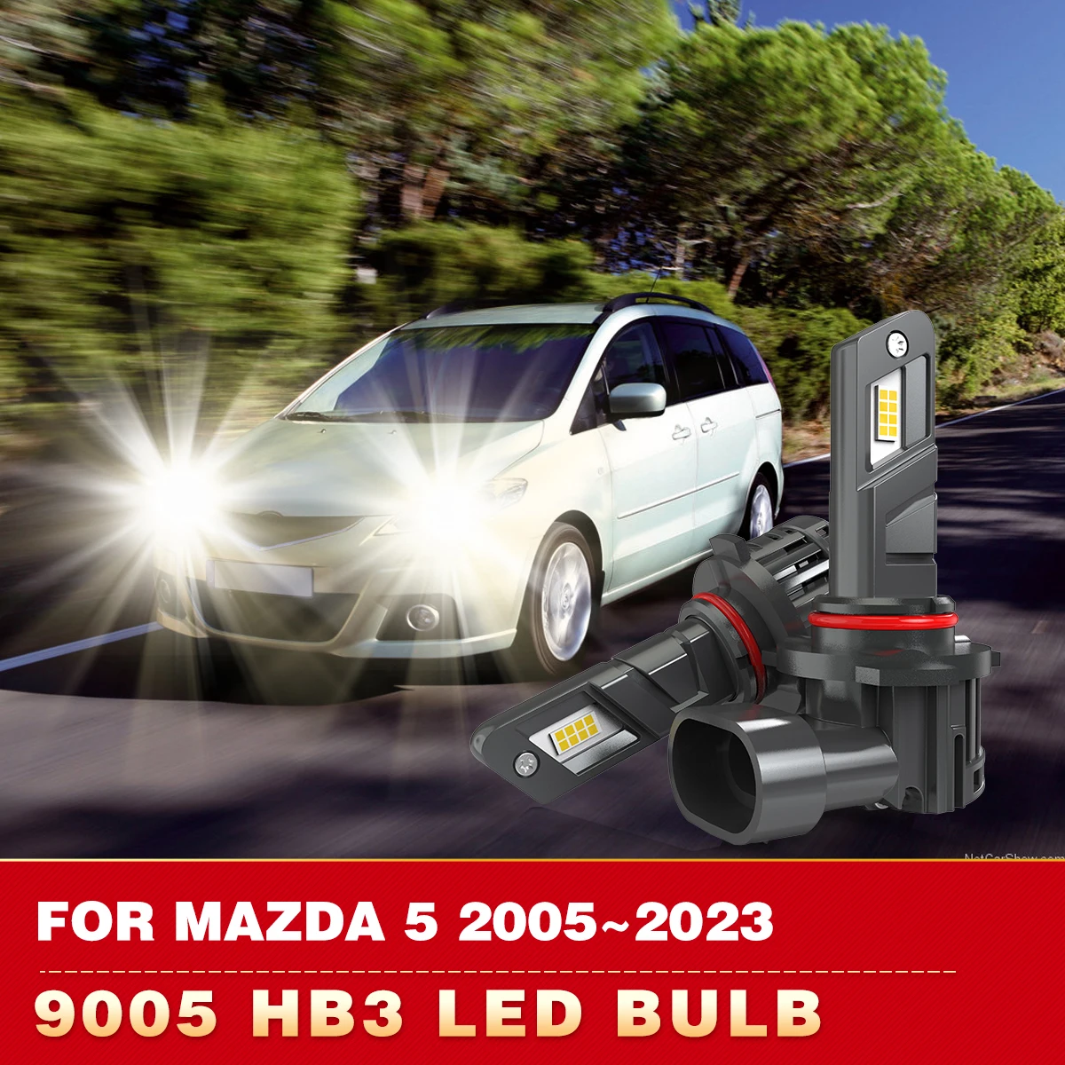 

2x9005 HB3 светодиодный Canbus лампа для фар 2005 лм