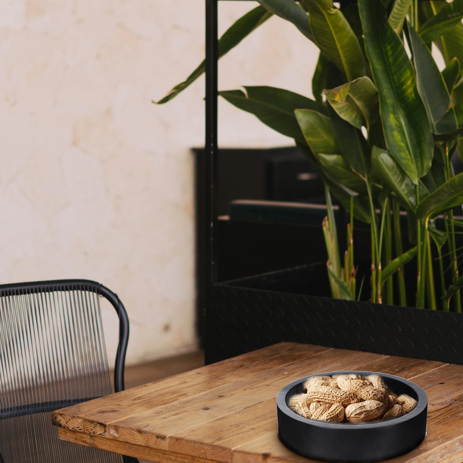 

1Pcs Wood Nut Storage Box Black Large Capacity Snack Tray Dried Fruit Box Candy Container Creative Snacks Serving Plate