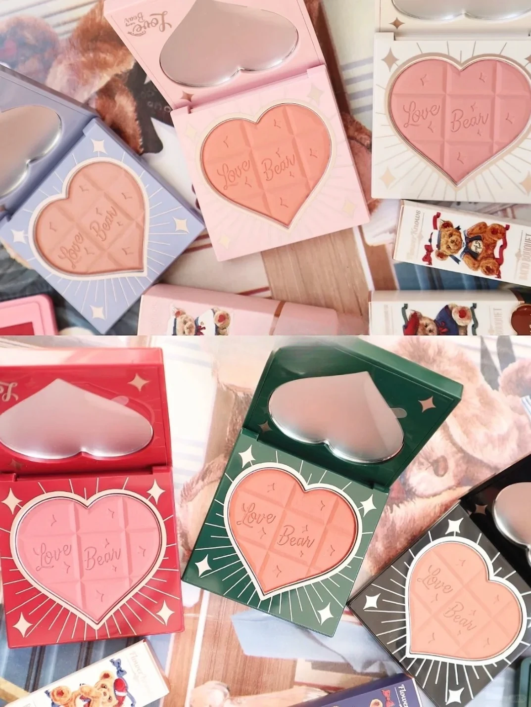 Flower Knows Teddy Bear Blush Nine-Color Chocolate Limited Edition Eyeshadow