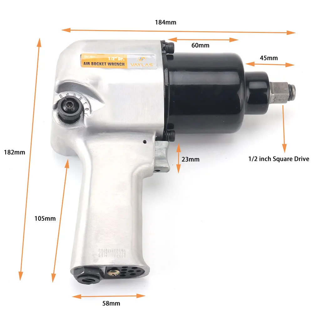 1/2 Inch Square Drive Air Impact Wrench 720N.m High Torque Pneumatic Impact Wrench Spanner Air Tools