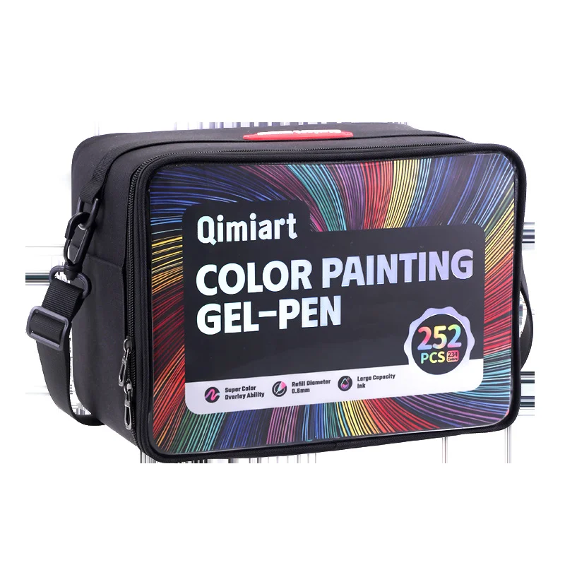 252Pcs 234 Colors Fine Tip Gel Painting Pen Set Gold Silver White Black Markers with Carry Bag for Art Drawing Journal Scrapbook view 5