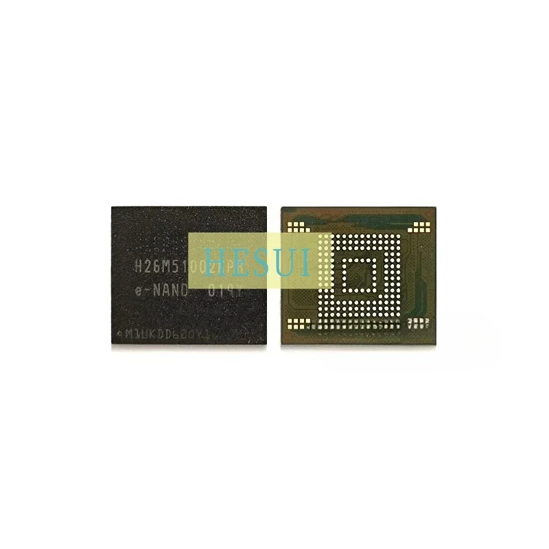 Used&Not NEW&Send after Measure H26M51002KPR version 5.1 eMMC flash memory chip, mobile phone hard disk IC 0-10