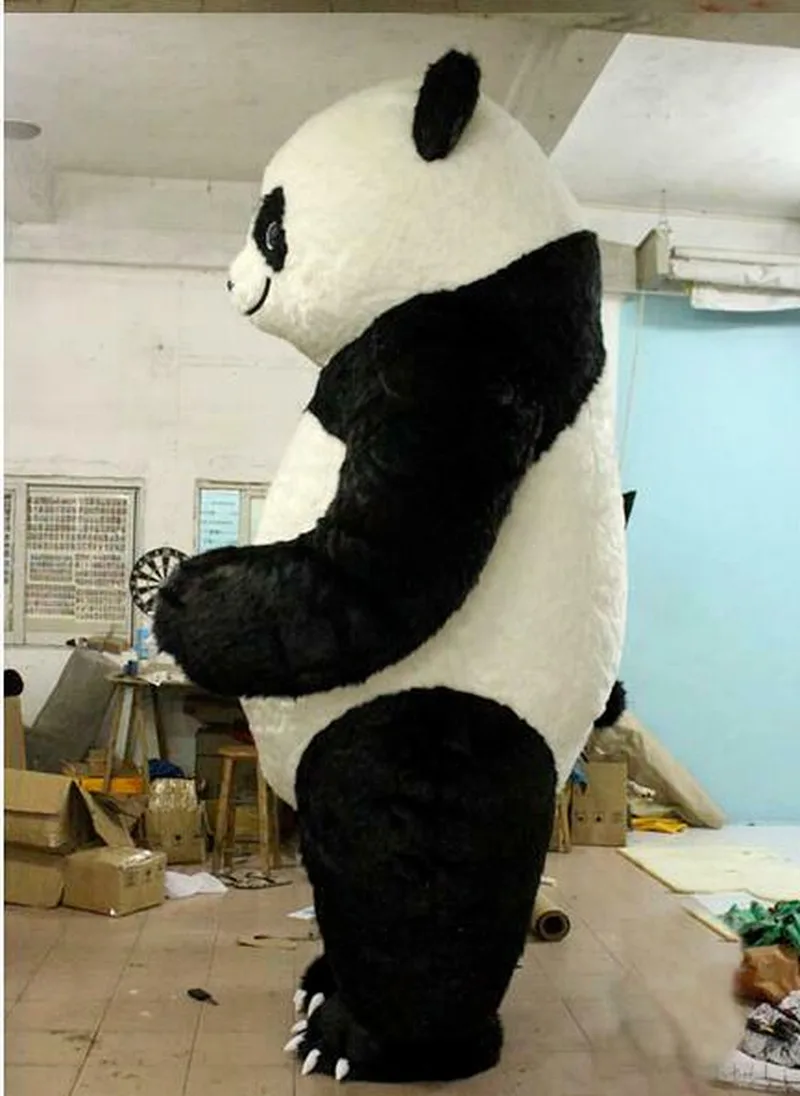 Inflável panda urso mascote traje ternos cosplay jogo de festa vestido roupas publicidade carnaval natal páscoa