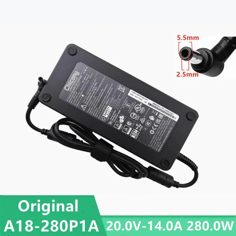 Original Chicony A18-280P1A A280A013P AC Adapter 20V 14A 280W 5.5