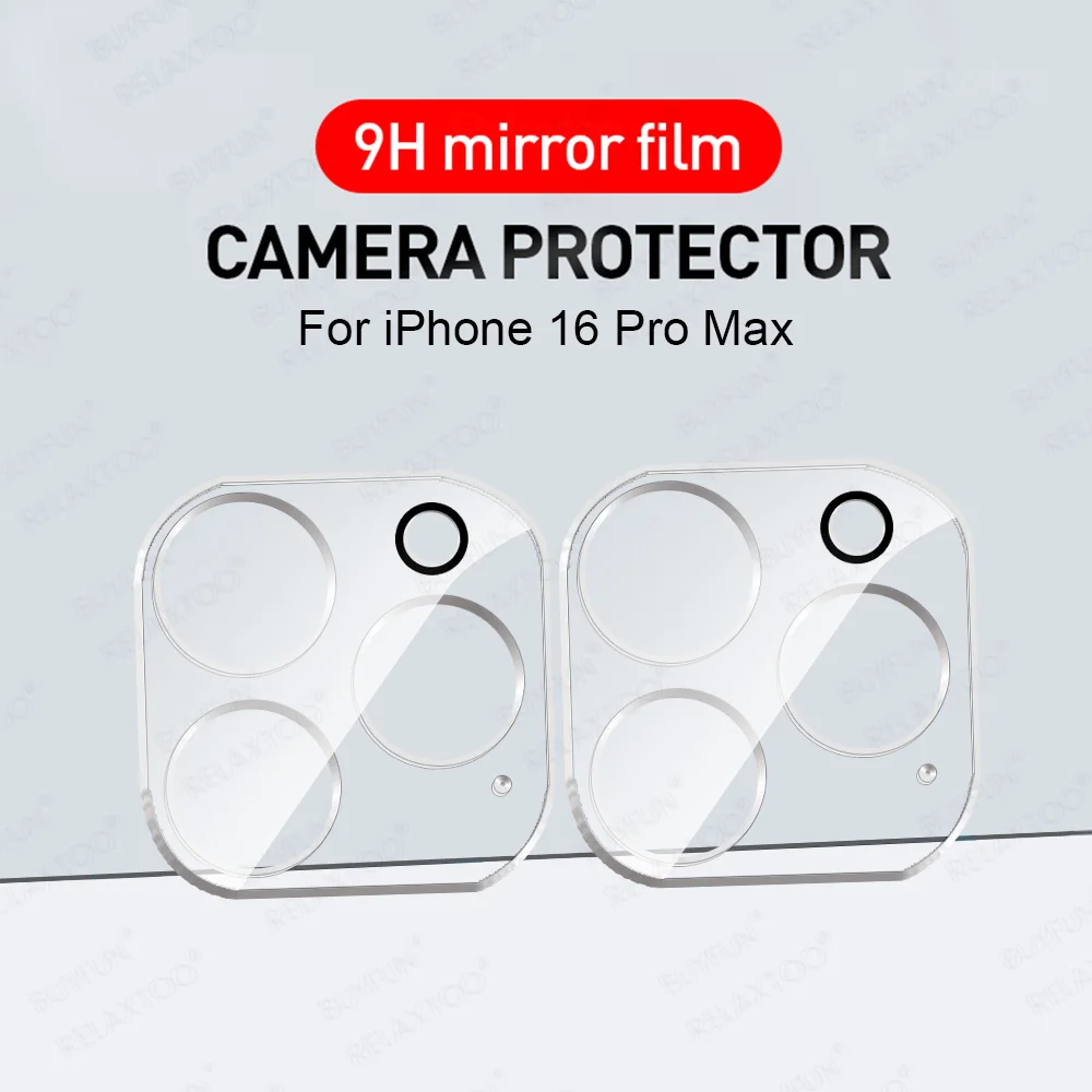 2Pcs 3D Clear Camera Glass Protector For iPhone 16 Pro Max iPhone16 Plus iPhone16Pro 16Pro 16ProMax Lens Case Protective Cover