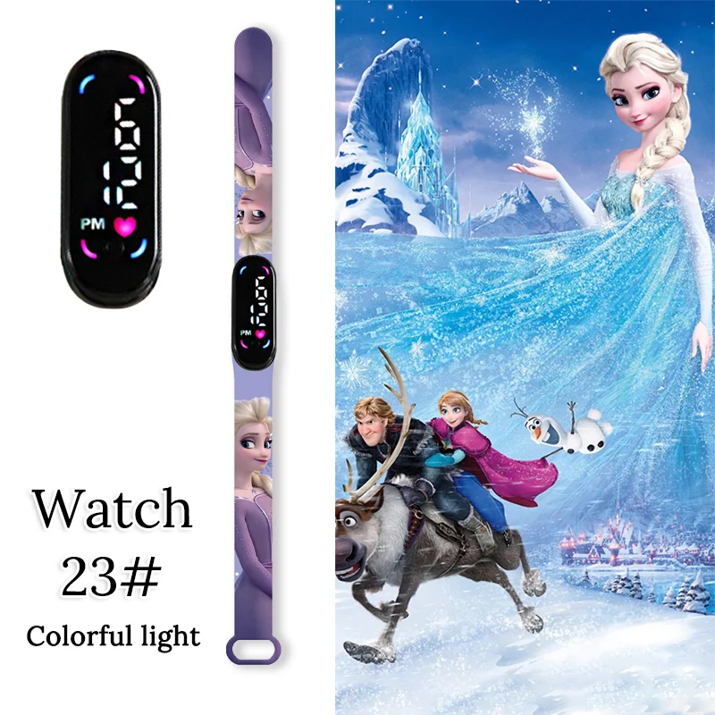 Frozen Princess Elsa Children Watches for Girls Sport Bracelet LED Women Watch Kids Electronic Digital Clock montre enfant