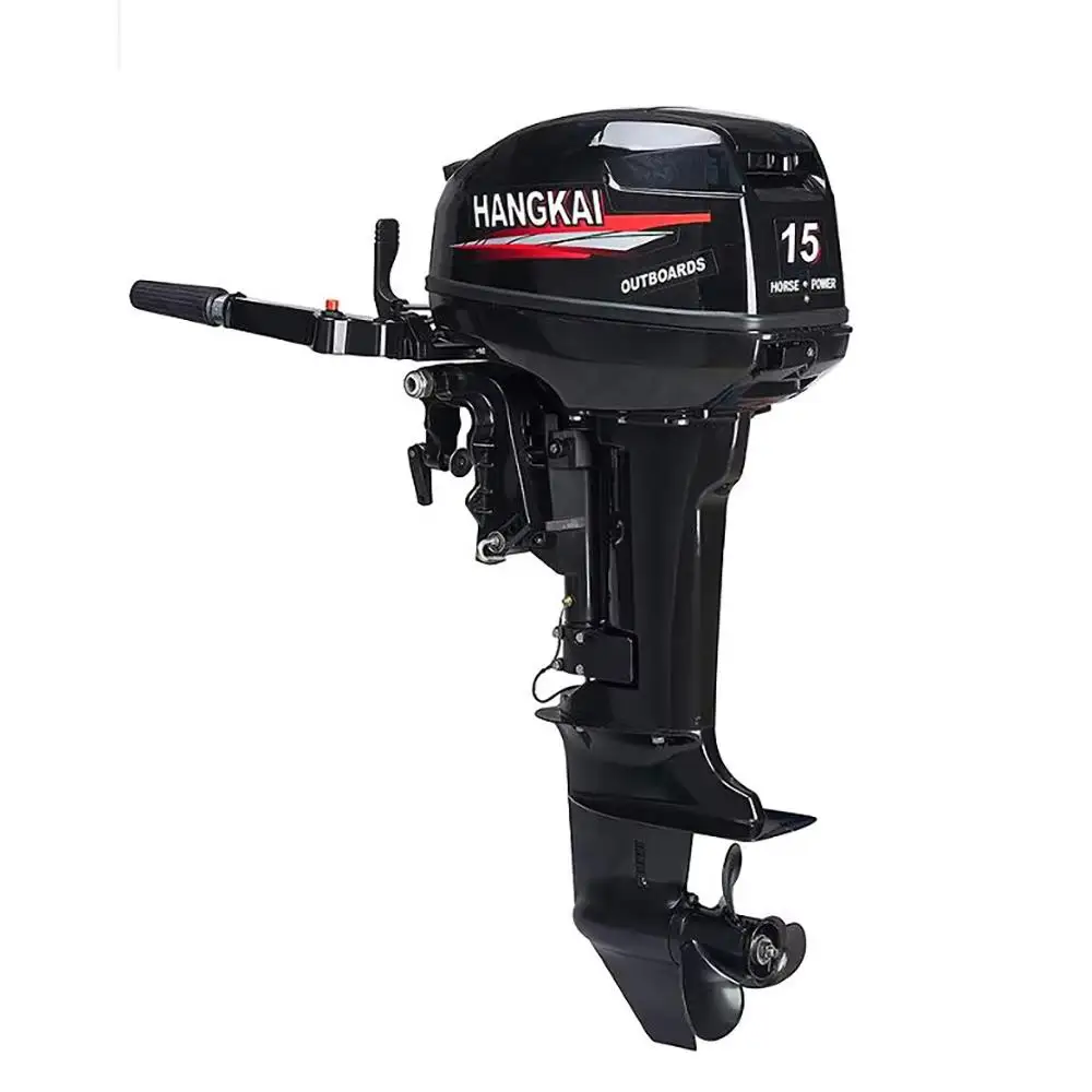 

Short Shaft 2 Stroke 15HP Outboard Motor Stand Petrol Marine Engines Inboard Fishing Boat For Sale
