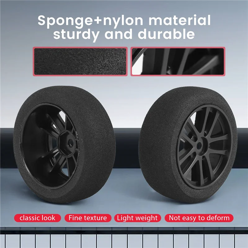 【AA04】4Pcs 66Mm Foam Tire Sponge Tyre Wheel Rim Set For Wltoys 144001 124016 124017 124018 124019 104001 RC Car Upgrade Parts