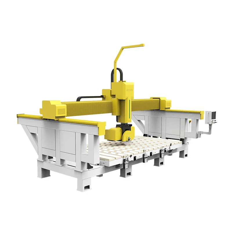 Máquina de corte de piedra de puente completamente automática con función de fresado de encimera, enrutadores cnc de tallado de piedra 3d