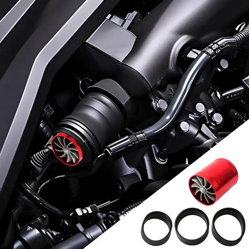 For Turbine Car Air Intake Turbocharger Turbo Charger Engine Intake Turbo Parts Aluminum Automotive Replacement Double Fan