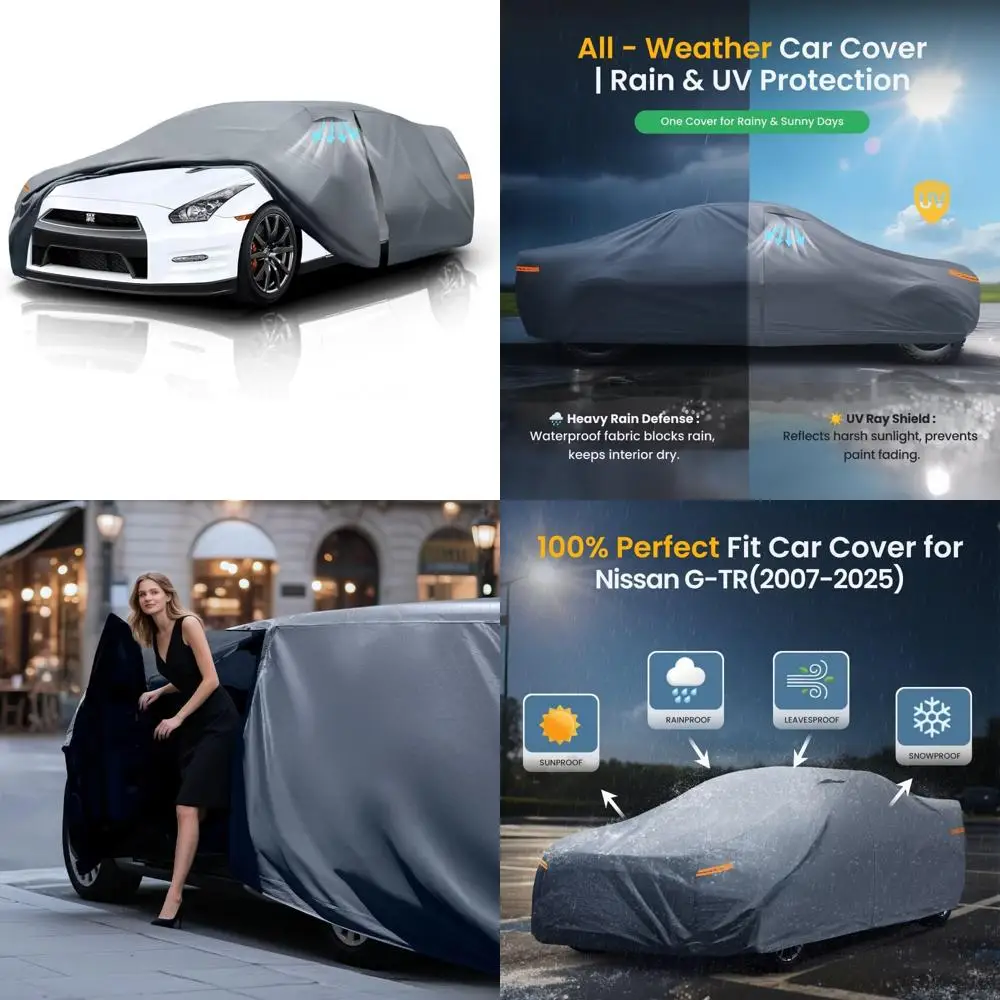 

Breathable Vented Car Cover with Premium Cotton Liner and Zipper Door for 2007-2025 Model G-TR, Waterproof Upgraded Protection