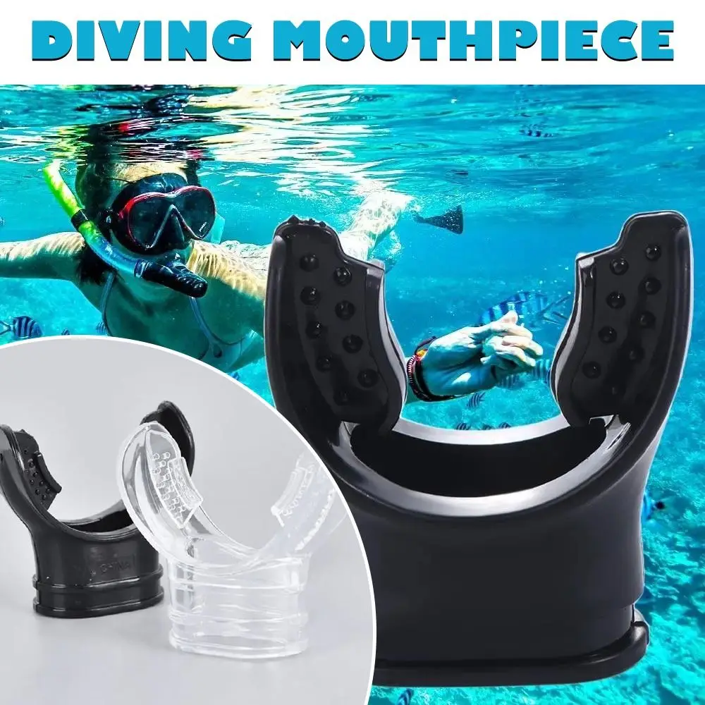 1Pcs Dive Breathing Tube Diving Mouthpiece Lightweight Underwater Diving Snorkel Regulator Soft Silicone Air Bottles