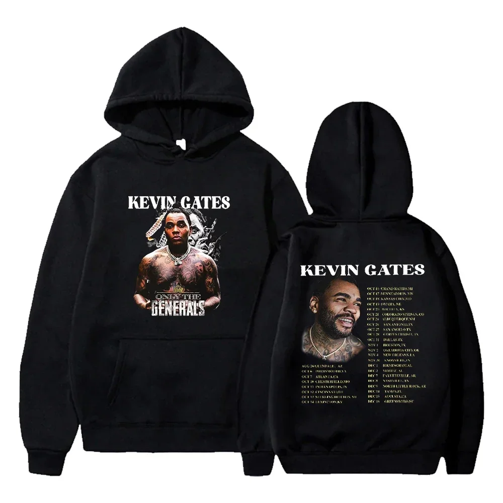 Kevin Gates Only The Generals Tour Oversize Women/Men Hoodie Sweatshirt Streetwear Hip Hop Pullover Hooded Jacket Male Tracksuit