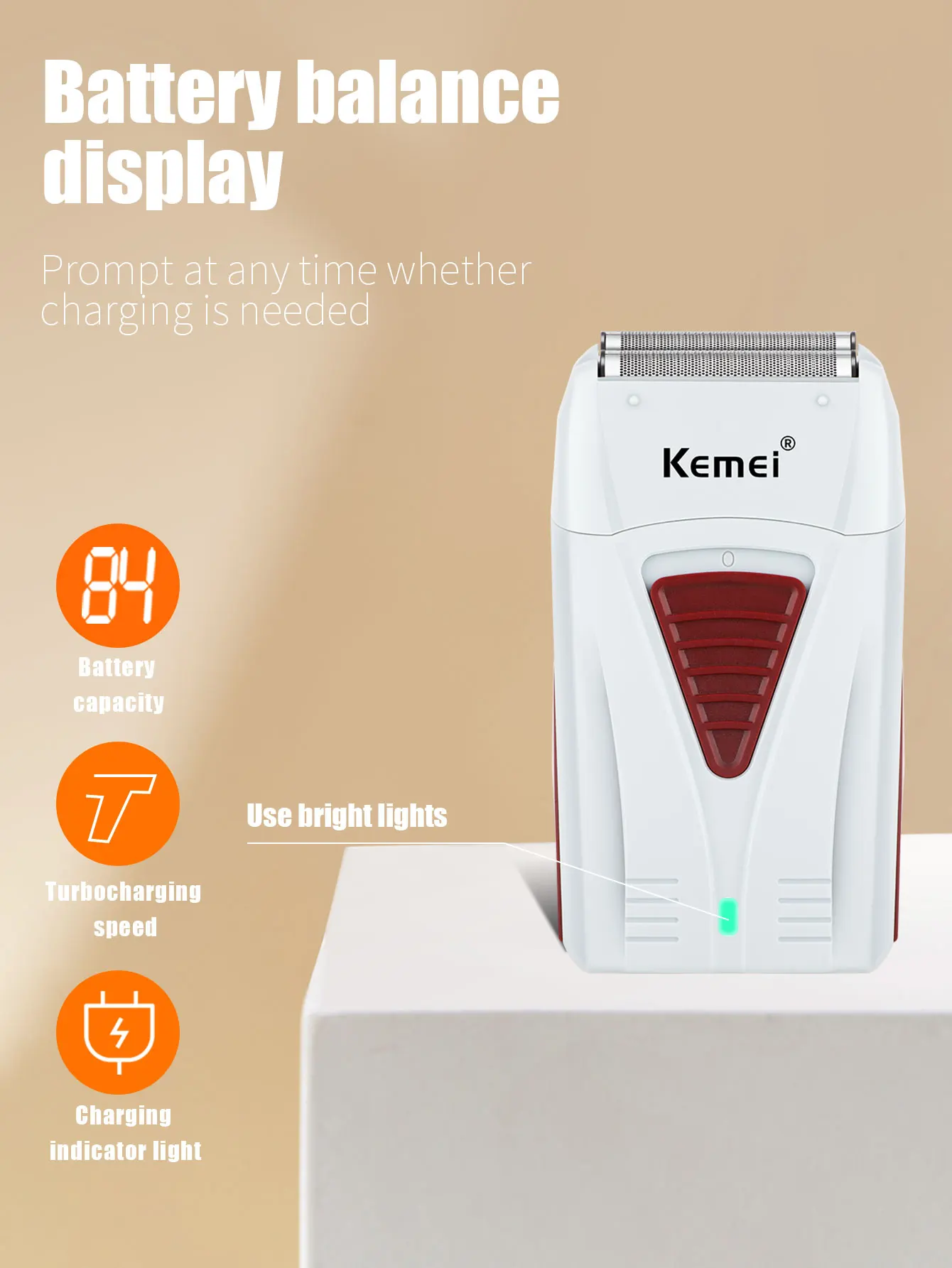 Kemei Haarschneidemaschine Elektrischer Rasierer Haarschneider Professionelle Schneidemaschine KM-3382 KM-2296 VT-667 Haarschneider für Männer – Detail 14