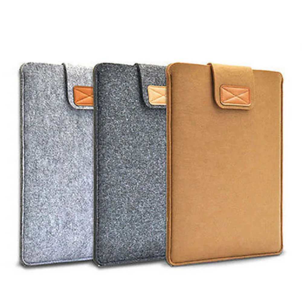 

Felt Sleeve Slim Tablet Case Cover Bag for MacBooks Air Pro 11 13 15 Inch Solid Color Tablet Storage Bag