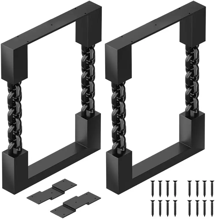 30” Black Metal Desk Legs (2PCS)