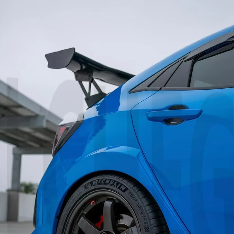 For  2016-2021 Honda Civic FK4 FK7 FK8 TypR 5 Door Hatchback High Quality Real Carbon Fiber Car Rear Wing Trunk Lip Spoiler