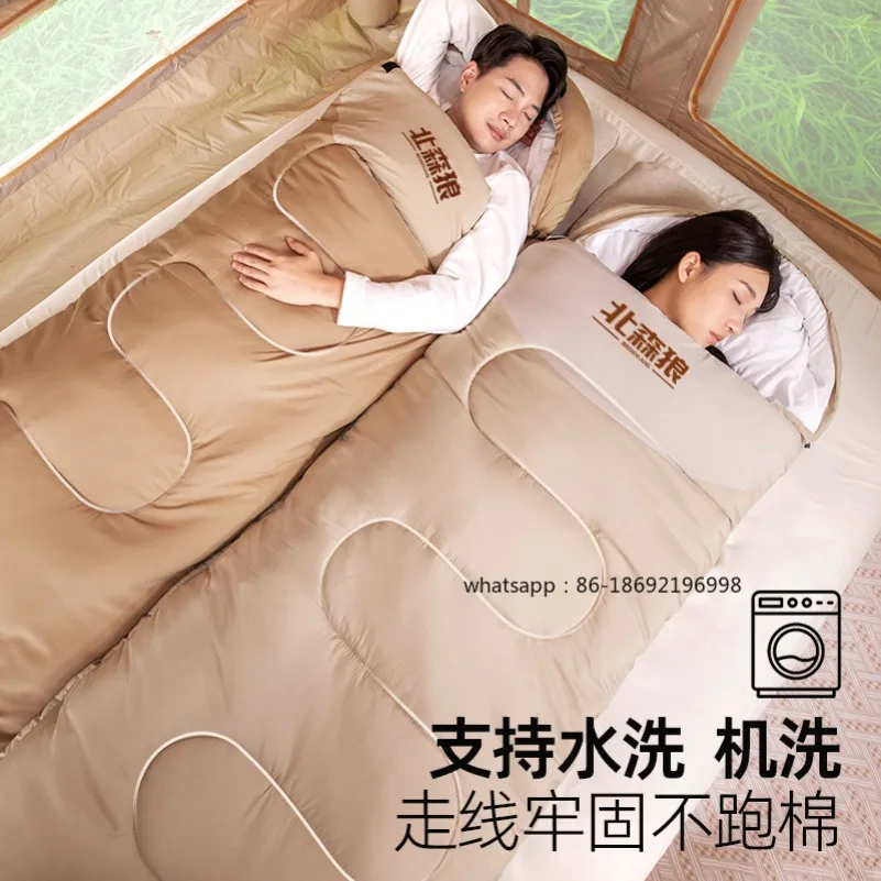 Sleeping Bag, Outdoor Adult Camping, Winter Cold Protection, All-season Universal Quilt, Dual-use, Lightweight Car Use