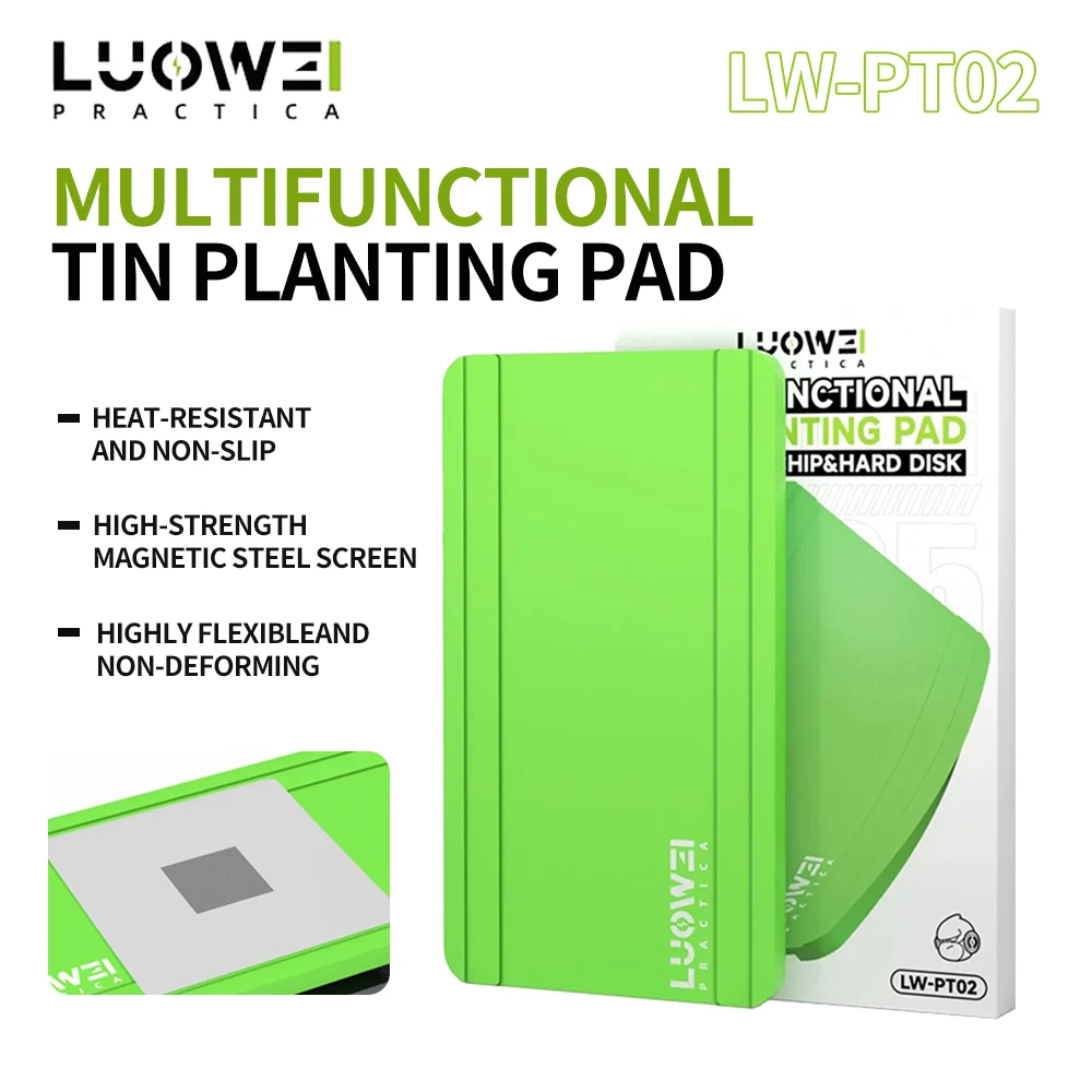 LUOWEI LW-PT02 Multifunctional Tin Planting Pad for CPU/NAND/WIFI Middle Frame Chip IC Welding Repair Magnetic Silicone Pad Tool